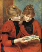 Pierre Renoir Young Girls Reading oil painting reproduction